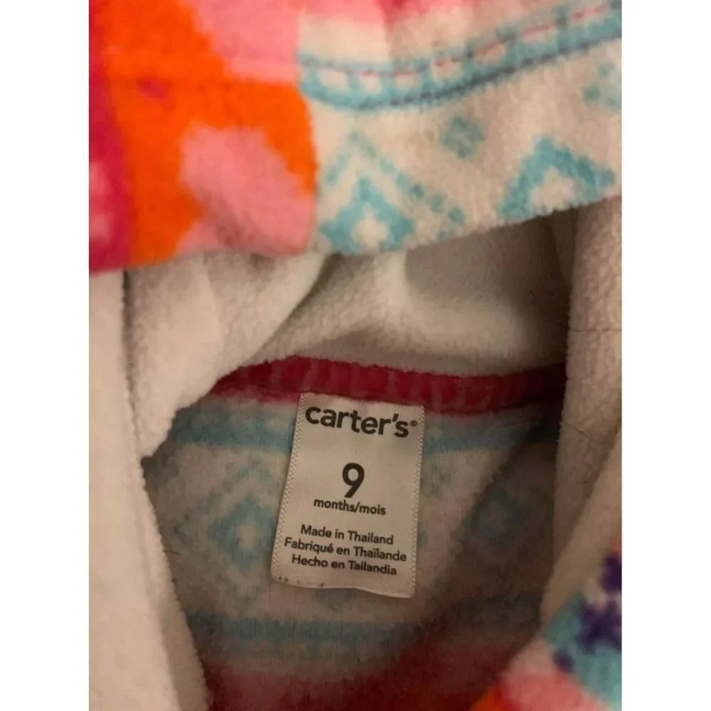 Carters Button up Hoodie Size 9 Months